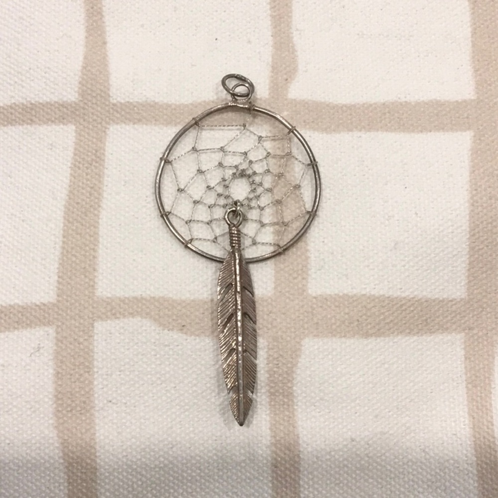Vintage Sterling Silver Dreamcatcher Pendant